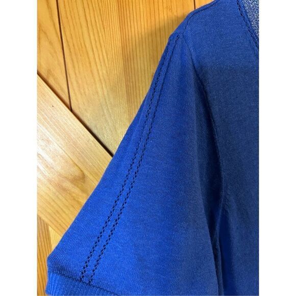 CJ Banks short sleeve sweater, V-neck size 2X front pocket nwt (0836) - Picture 2 of 6